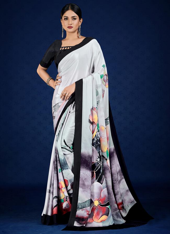 Crepe Multi Colour Casual Wear Printed Saree